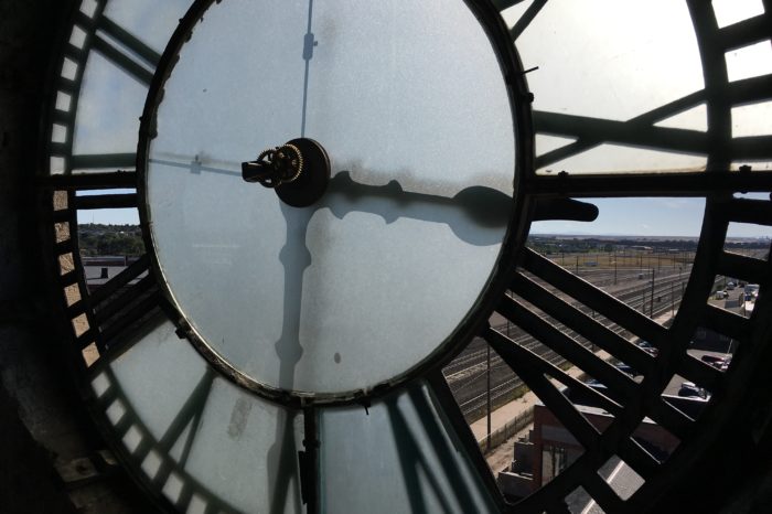 Clock Tower Hands Return to the Depot