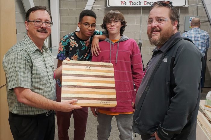 Pathways Innovation Center Students Hand-craft Cutting Boards for Charity