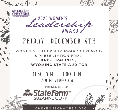 Greater Cheyenne Chamber of Commerce Announces 2020 Women’s Leadership Award Finalists