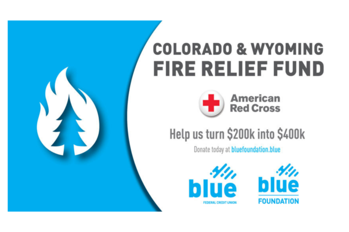 Blue Federal Credit Union and Blue Foundation Pledge $200,000 for Wildfire Relief