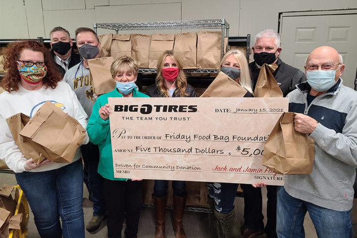 Big O Tires in Cheyenne Raises $5,000 For  Friday Food Bag Foundation