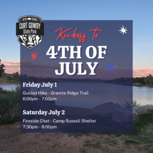 Curt Gowdy 4th of July weekend events graphic.