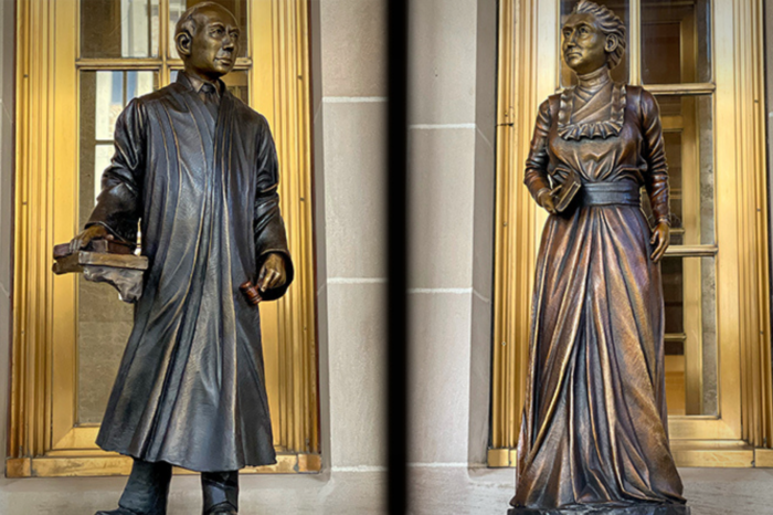 Capitol Ave. Bronze Project Installs Statutes of Two Historic Figures