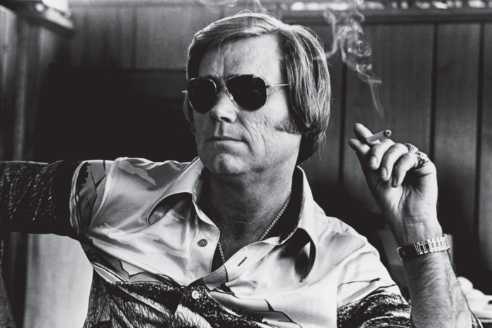 George Jones smoking.