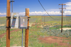 Powerline in Wyoming.