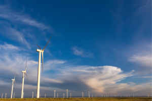 Windmills in Wyoming.