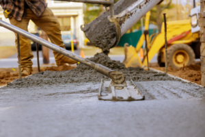 Concrete pavement construction.