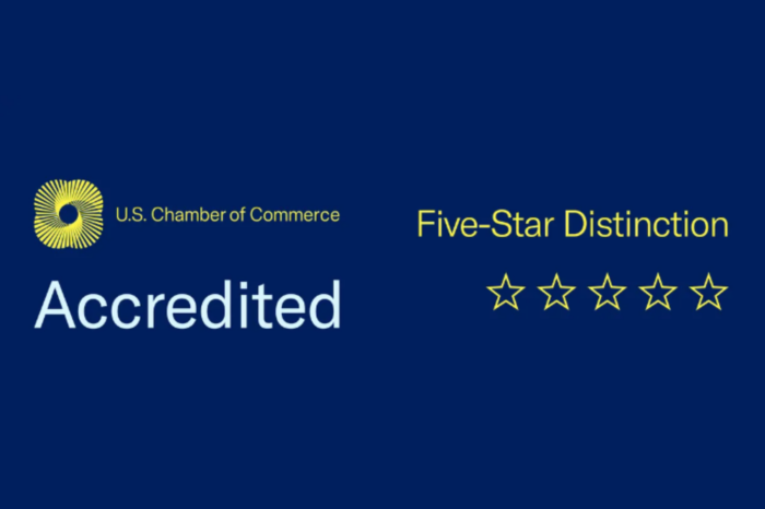 U.S. Chamber of Commerce 5 Star Accreditation logo.