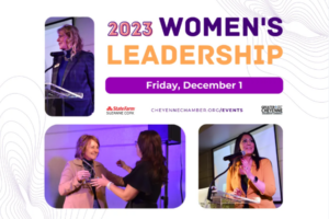 Women's Leadership finalist announcement graphic.