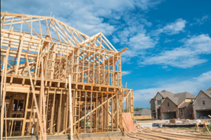 Housing construction site in Cheyenne, Wyoming.