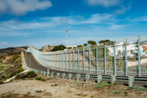 U.S. - Mexico border fence.