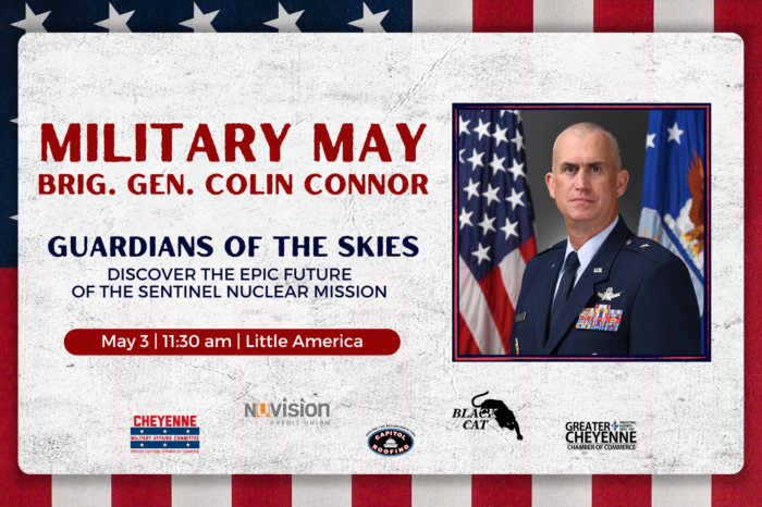Military May graphic depicting Brig. Gen. Colin Connor.