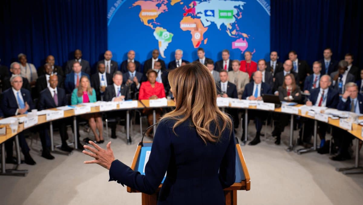 Melania Trump hosts world counterparts and tech reps to discuss children, education and technology