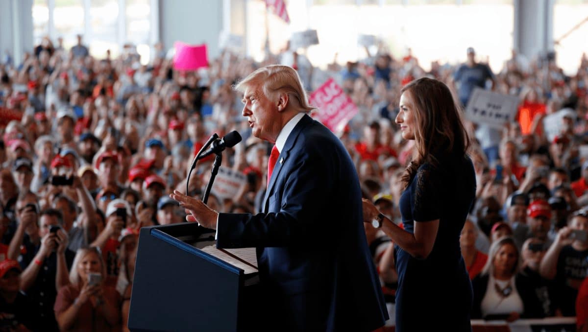 Photos show the ‘Build the Red Wall’ rally in Arizona, headlined by Trump