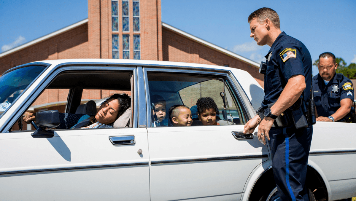 Mom found 'slumped over and asleep' at wheel outside church with 3 young kids had 'trafficking amounts' of drugs in car: Police