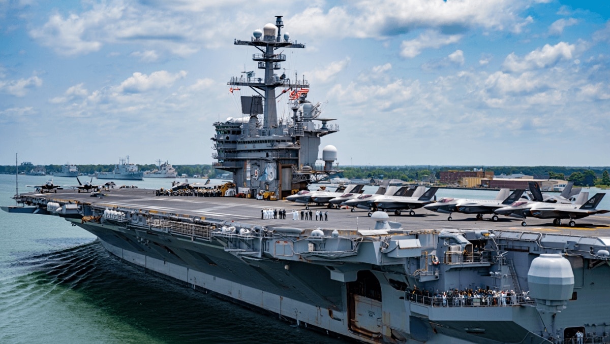 USS Ford returns home after 11-month deployment supporting the Iran war and Maduro’s capture