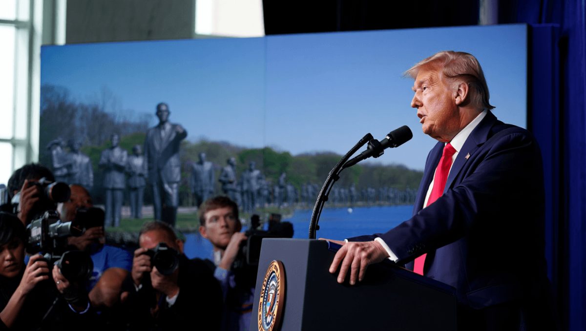 Trump says new sculpture garden honoring 250 prominent Americans will rise along the Potomac River