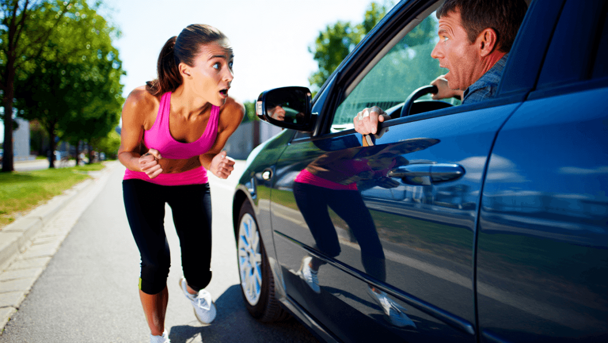 Driver tries to run over jogger 3 times after she said good morning to him: Cops