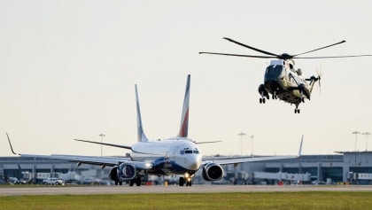 Investigators look at why a plane was allowed to take off as President Trump’s helicopter approached