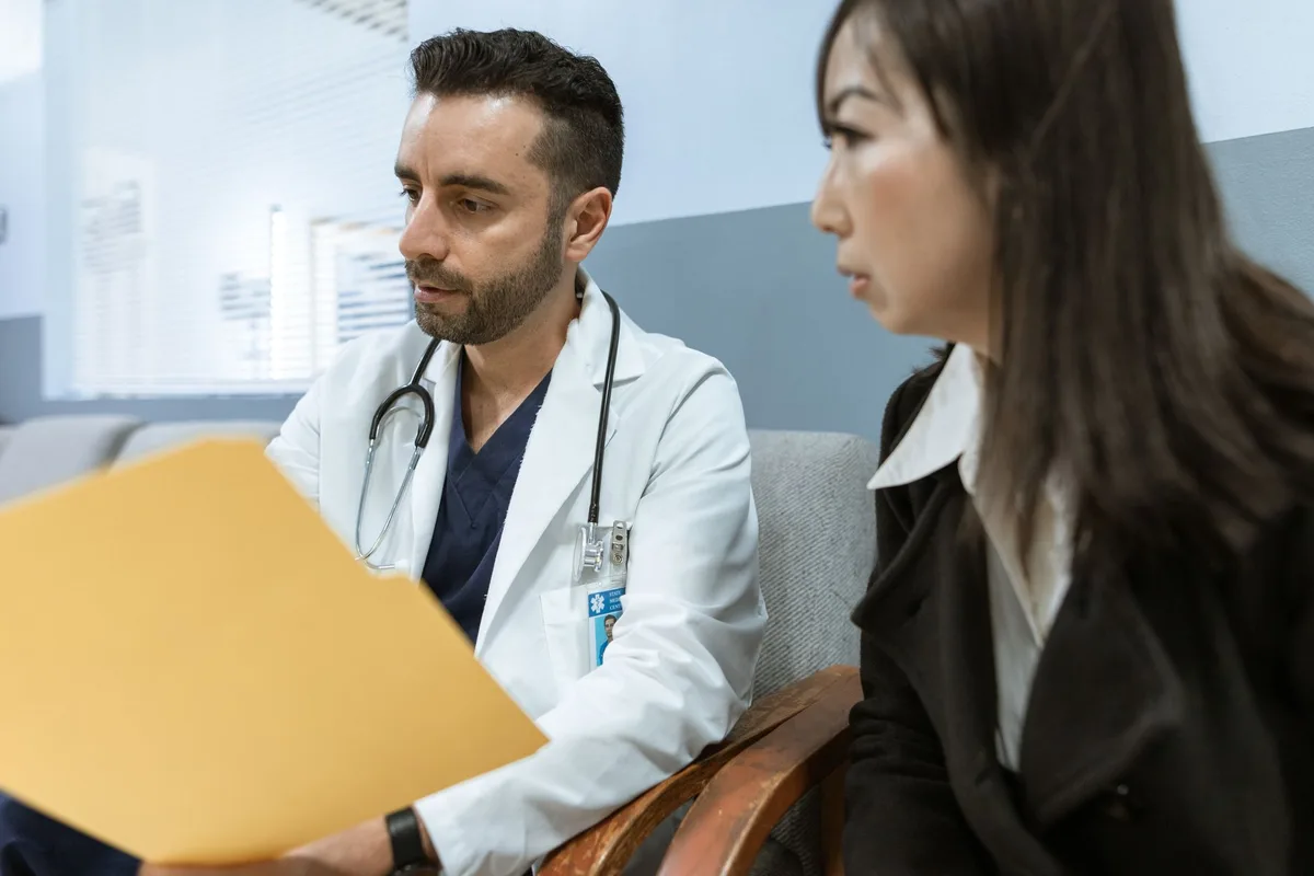 Supportive healthcare conversation between patient and provider about health goals