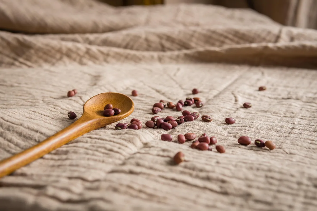 Close-up of common FODMAP trigger foods: garlic, onions, beans and legumes.