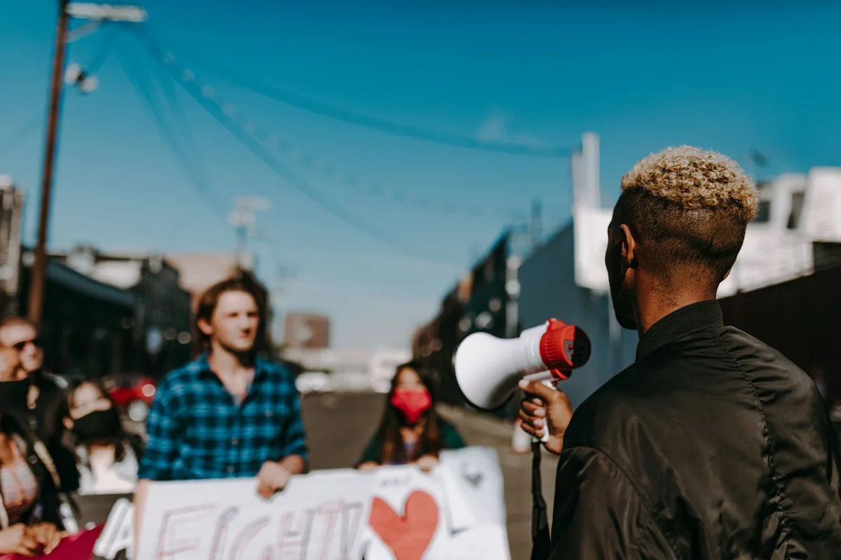 Advocates and activists gathered for civil rights demonstration