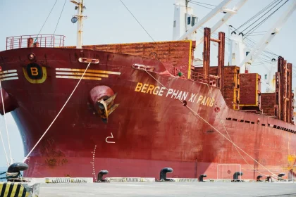 Cargo ships transiting busy sea lanes under heightened security alert