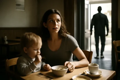 Young mom stunned at lunch as surprise guest from her past walks in