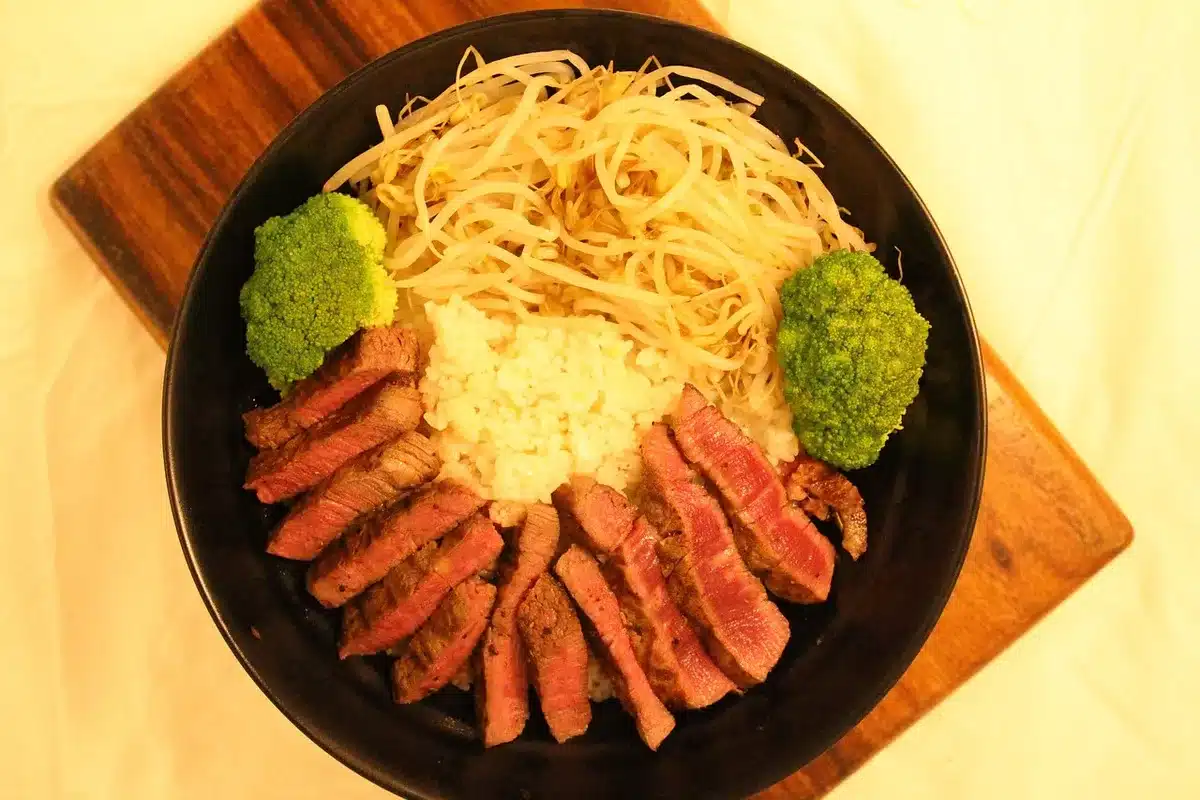 Variety of colorful vegetables on a plate showing different colors and textures