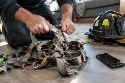 Firefighter chews through restraints after partner locks him in cuffs, police say