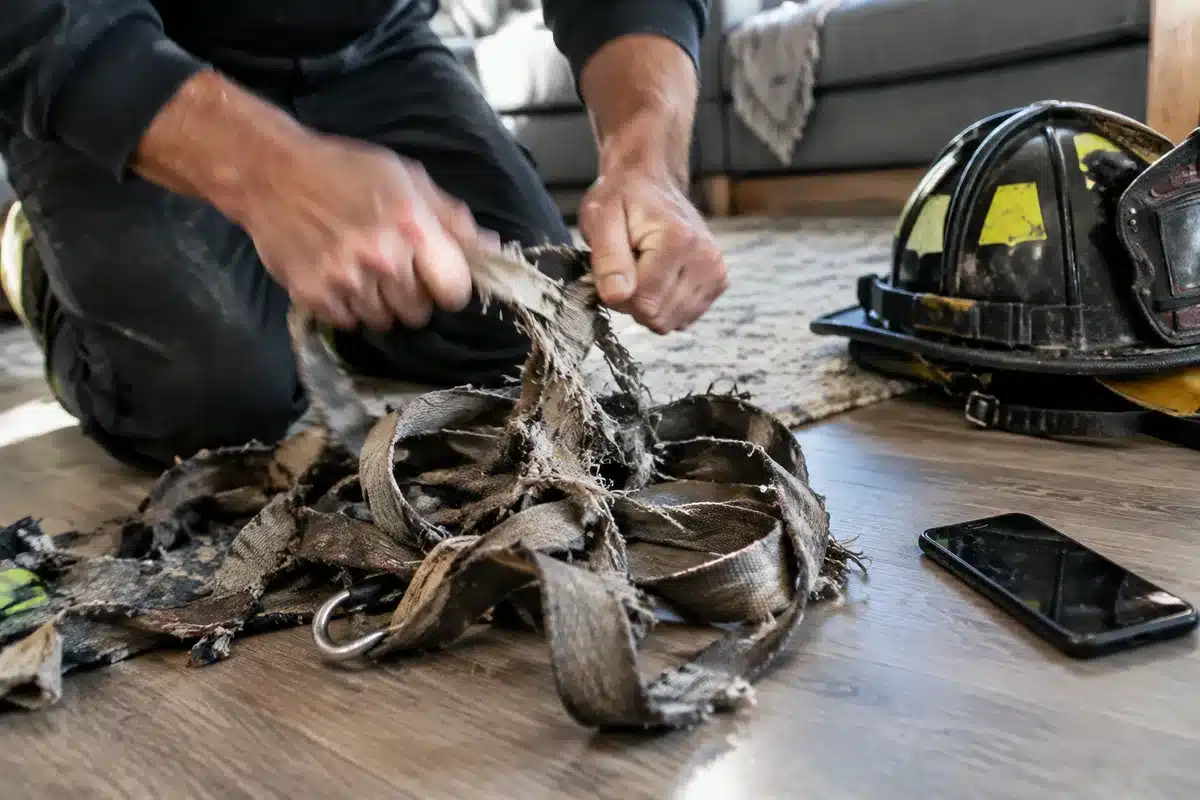 Firefighter chews through restraints after partner locks him in cuffs, police say